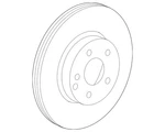 Genuine Mercedes-benz Disc Brake Rotor 246-421-26-12-07. Fixed Price $140.00.
