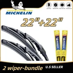 Driver+passenger 2-WIPER Set: Michelin 22"+22" Blades 2005-2006 18-220 X2. Fixed Price $30.00.